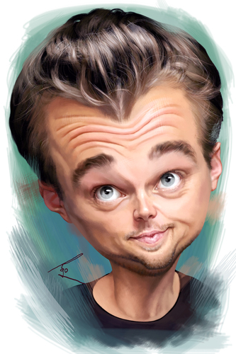 Cartoon: Leonardo DiCaprio (medium) by besikdug tagged dicaprio,caricature,besikdug,best