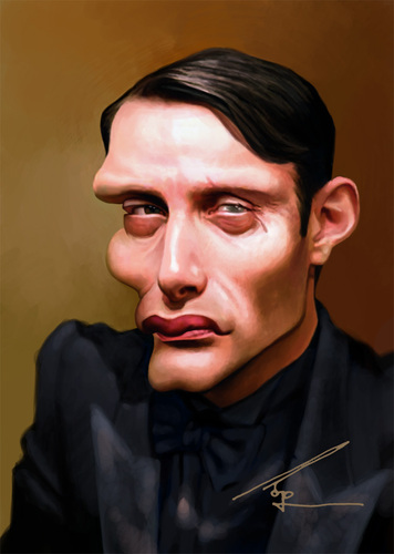 Cartoon: Mads Mikkelsen (medium) by besikdug tagged mads,mikkelsen,besikdug,james,bond,007,georgia,caricature