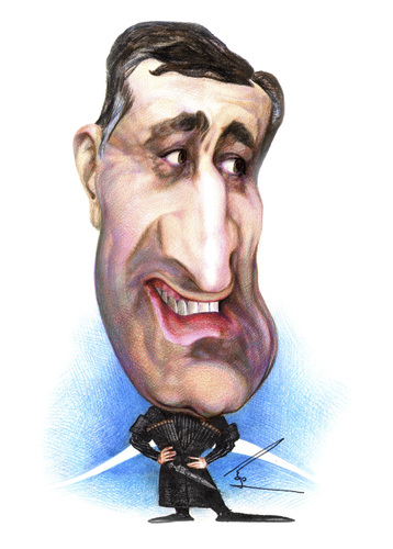 Cartoon: Mamuka Khazaradze (medium) by besikdug tagged mamuka,khazaradze,besikdug,tbc,besik,dugashvili,karikature