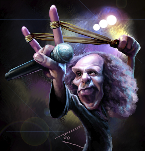Cartoon: Ronnie James Dio (medium) by besikdug tagged besikdug,caricature,georgia,besik,dugashvili