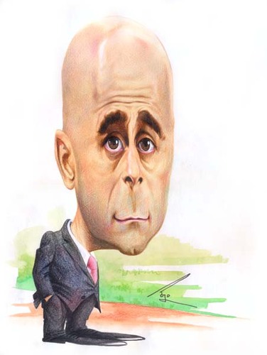 Cartoon: Themur Ketsbaia (medium) by besikdug tagged themur,ketsbaia,besikdug,georgia,karikature,footbool