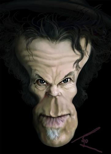 Cartoon: Tom Waits (medium) by besikdug tagged caricature,besikdug,waits,tom,georgia