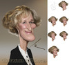 Cartoon: Glenn Close (small) by besikdug tagged glenn,close,besikdug,karikature,holliwood,georgia,artist