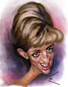 Cartoon: Lady Di (small) by besikdug tagged lady,di,besikdug,caricature