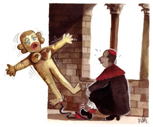 Cartoon: the priest (medium) by matteo bertelli tagged church,sexual,abuse,illustration,kirche,katholik,katholische kirche,sex,heilig,priester,religion,perversion,kindermissbrauch,pedophil,sexskandal,vergewaltigung,verbrechen,vertrauensbruch,belästigung,kinderschänder,sex toys,aufblasbare puppe,pumpen,sextherapie,papst,ratzinger,benedikt,italien,vatikan,vatikanstaat,präfekt,entschuldigung,schweizer garde,bibel,jesus,maria,gott,todsünde