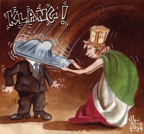 Cartoon: the shield (medium) by matteo bertelli tagged berlusconi,shield,justice,bertelli,silvio berlusconi,gerechtigkeit,italien,silvio,berlusconi