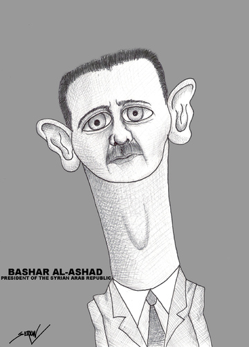 Cartoon: BASHAR AL-ASHAD (medium) by serkan surek tagged surekcartoons