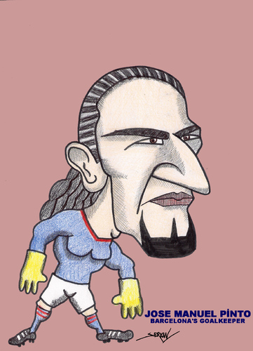 Cartoon: JOSE MANUEL PINTO (medium) by serkan surek tagged surekcartoons