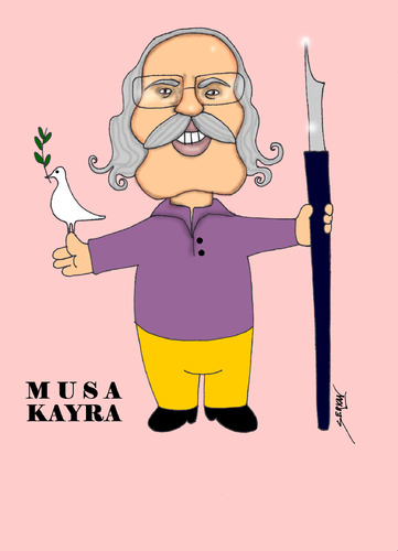 Cartoon: MUSA KAYRA (medium) by serkan surek tagged surekcartoons