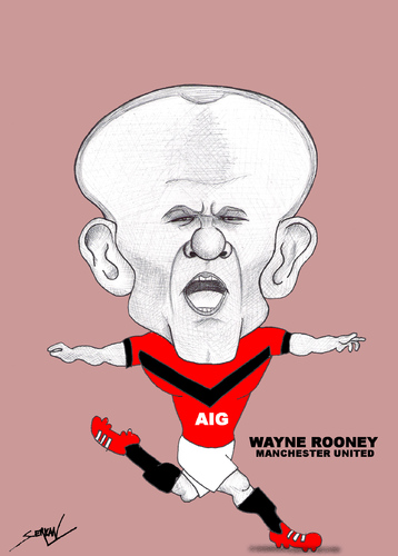 Cartoon: WAYNE ROONEY (medium) by serkan surek tagged surekcartoons