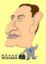 Cartoon: HUSNU MUBAREK (small) by serkan surek tagged surekcartoons