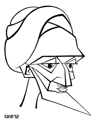 Cartoon: Avicenna (medium) by Xavi dibuixant tagged avicenna,avicena,ibn,sina,medicine,culture,history
