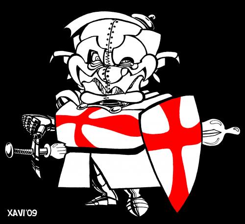 Cartoon: Benedictus Crusader (medium) by Xavi dibuixant tagged pope,papa,benedictus,benedicto,xvi,ratzinger