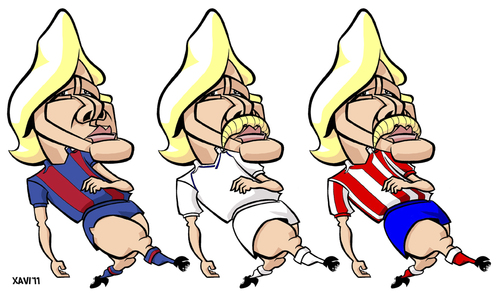 Cartoon: Bernd Schuster (medium) by Xavi dibuixant tagged bernd,schuster,caricature,cartoon,fcb,fc,barcelona,real,madrid,atletico,atleti,football,soccer