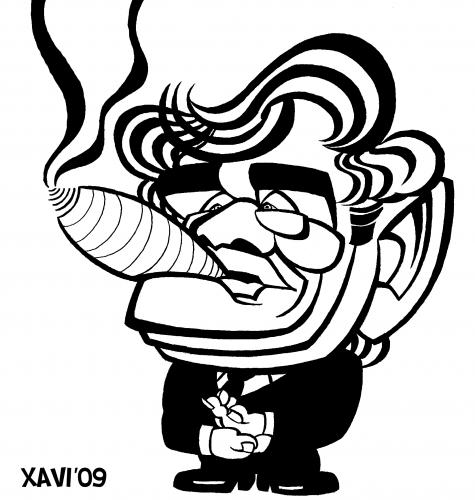 Cartoon: G8 fumes - Brown (medium) by Xavi dibuixant tagged brown,caricature,great,britain,g8,karikatur,karikaturen,gordon brown,g8,politiker,gordon,brown