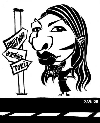 Cartoon: Sofia Coppola (medium) by Xavi dibuixant tagged sofia,coppola,caricature,cinema,film