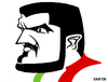 Cartoon: Gennaro Gattuso (small) by Xavi dibuixant tagged gennaro gattuso euro2008 football calcio soccer italy