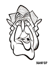 Cartoon: George Bush (small) by Xavi Caricatura tagged george,bush,usa,politics,washington
