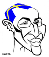 Cartoon: Henrik Larsson (small) by Xavi dibuixant tagged henrik,larsson,euro,2008,football,soccer,sweden