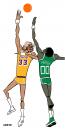 Cartoon: Kareem Abdul-Jabbar (small) by Xavi dibuixant tagged kareem,abdul,jabbar,caricature,lakers,nba,basketball