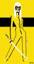 Cartoon: Kill Bill (small) by Xavi dibuixant tagged kill bill caricature uma thurman cinema film