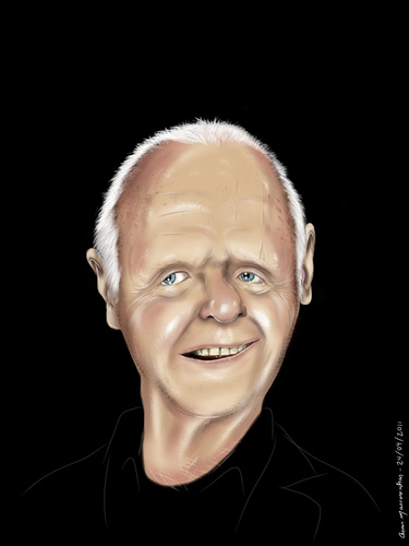 Cartoon: Anthony Hopkins (medium) by cesar mascarenhas tagged anthony,hopkins,caricature,ipad