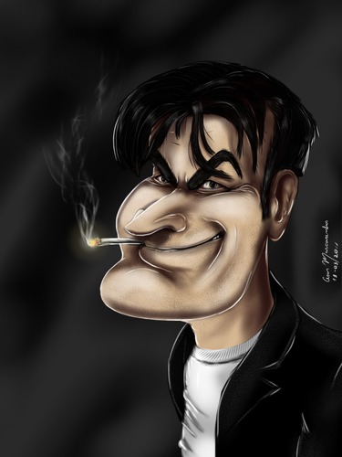 Cartoon: Charlie Crazy Sheen (medium) by cesar mascarenhas tagged charlie,sheen,sketchbook,pro,ipad,fingerpaint,cesar,mascarenhas,caricature