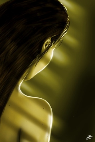 Cartoon: Complicated (medium) by cesar mascarenhas tagged woman,hair,ipodtouch,skin,shadows