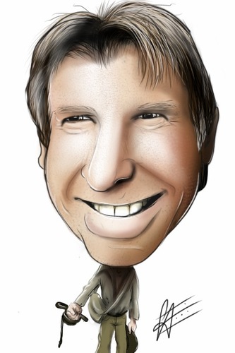 Cartoon: Harrison Ford (medium) by cesar mascarenhas tagged harrison,ford,whip,caricature