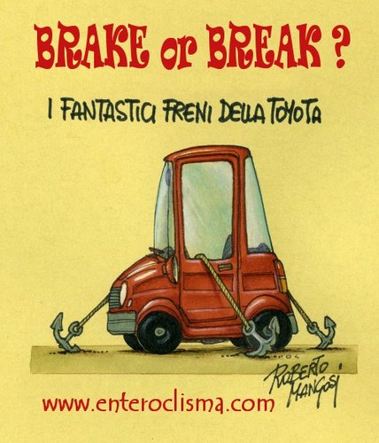 Cartoon: Brake or break (medium) by Roberto Mangosi tagged toyota,car