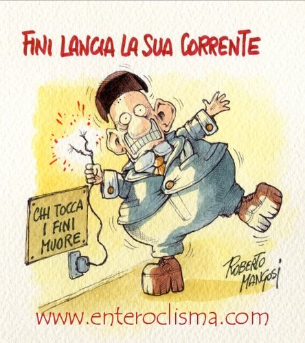 Cartoon: Correnti (medium) by Roberto Mangosi tagged berlusconi