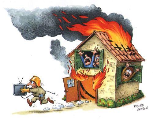 Fire By Roberto Mangosi | Philosophy Cartoon | TOONPOOL