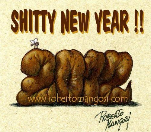 Cartoon: HAPPY NEW YEAR ?? (medium) by Roberto Mangosi tagged new,year,2012