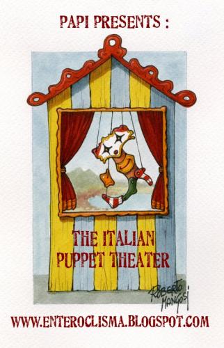 Cartoon: Italian puppet theater (medium) by Roberto Mangosi tagged politics,italy,news