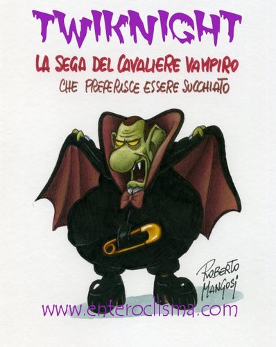 Cartoon: Twiknight (medium) by Roberto Mangosi tagged vampires,bungabunga,saga