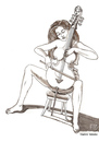 Cartoon: Playing With Yourself (small) by viconart tagged music woman naked sexy violonchello cartoon viconart