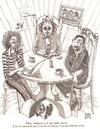 Cartoon: Three Monkeys of the West (small) by viconart tagged coffee,people,attention,cartoon,viconart,vladimir,sokolov