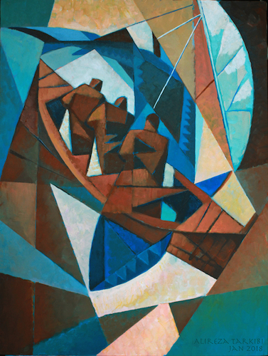 Cartoon: Fishermen (medium) by Tarkibi tagged acrylic,canvas,caspian,sea,ocean,life,fish,working,survive
