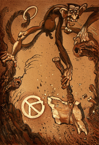 Cartoon: Monkeyshine (medium) by Tarkibi tagged destruction
