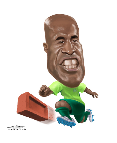 Cartoon: Marcos Assuncao (medium) by Alex Pereira tagged palmeiras,football,soccer