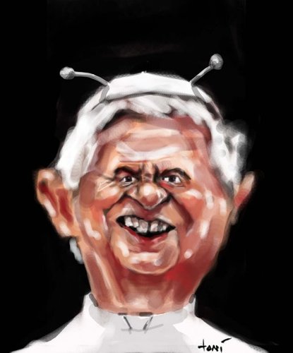 Cartoon: pope (medium) by Toni Malakian tagged caricatures