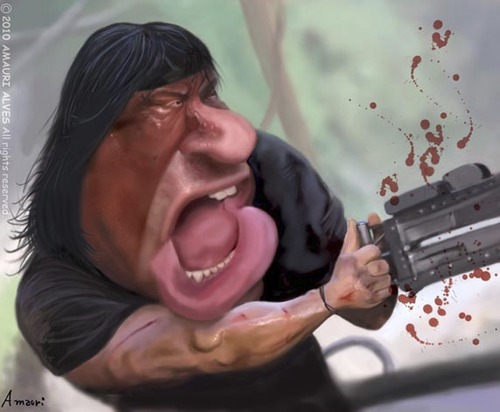 Cartoon: Rambo end (medium) by Amauri Alves tagged movie,actor