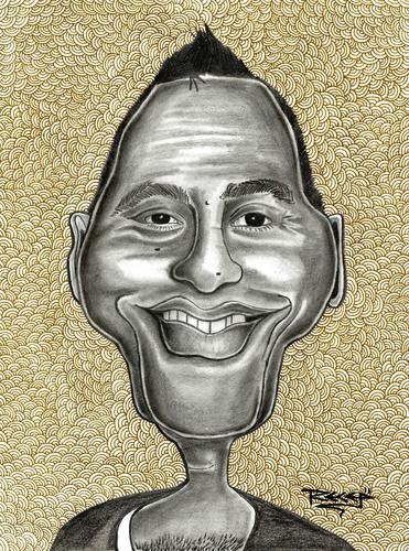 Cartoon: Russell Peters (medium) by Recep ÖZCAN tagged russel,peters,artist