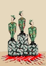 Cartoon: WAR  RACISM (small) by Recep ÖZCAN tagged racism,war,peace,win