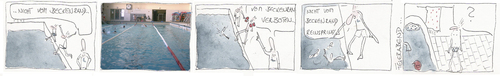 Cartoon: bademeisters feierabend... (medium) by kika tagged bademeister