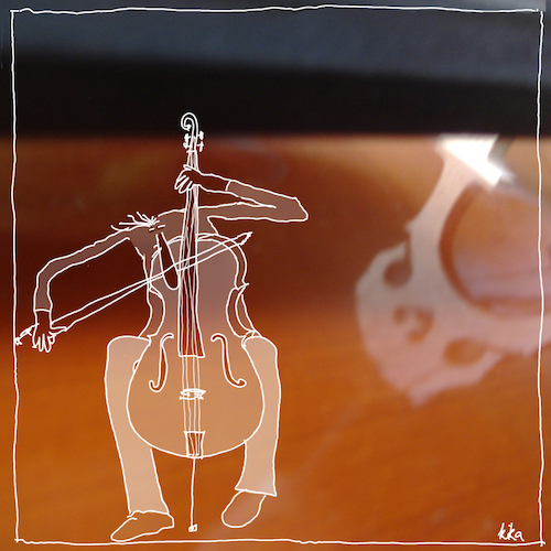 Cartoon: cello (medium) by kika tagged cello,spielen,musik,musikalische,früherziehung