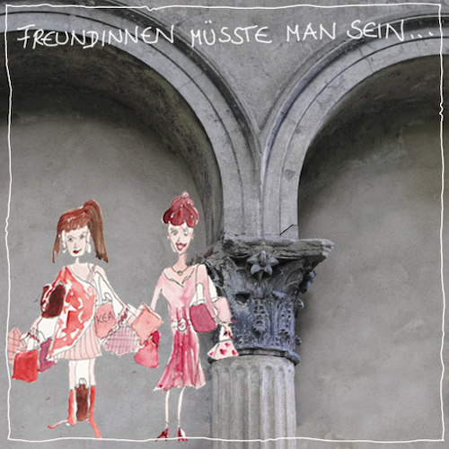 Cartoon: Freundinnen müsste man sein (medium) by kika tagged freundschaft,freundinnen,shopping,einkaufen