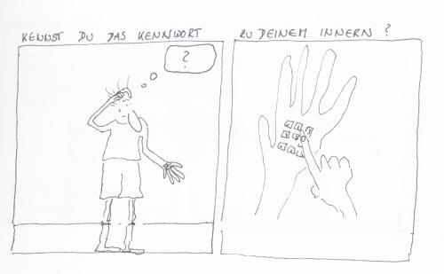 Cartoon: kennwort zum innern (medium) by kika tagged passwort,