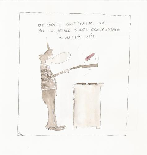 Cartoon: und plötzlich regt man sich auf (medium) by kika tagged alter,