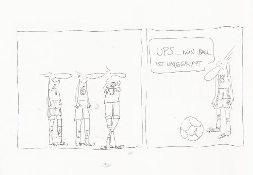 Cartoon: ups..mein ball is umgekippt (medium) by kika tagged dfh